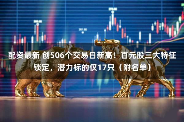 配资最新 创506个交易日新高！百元股三大特征锁定，潜力标的仅17只（附名单）